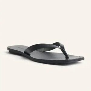 Reformation Naomi Flat Thong Sandal Women 7.5 Square-toe Leather Flip Flop